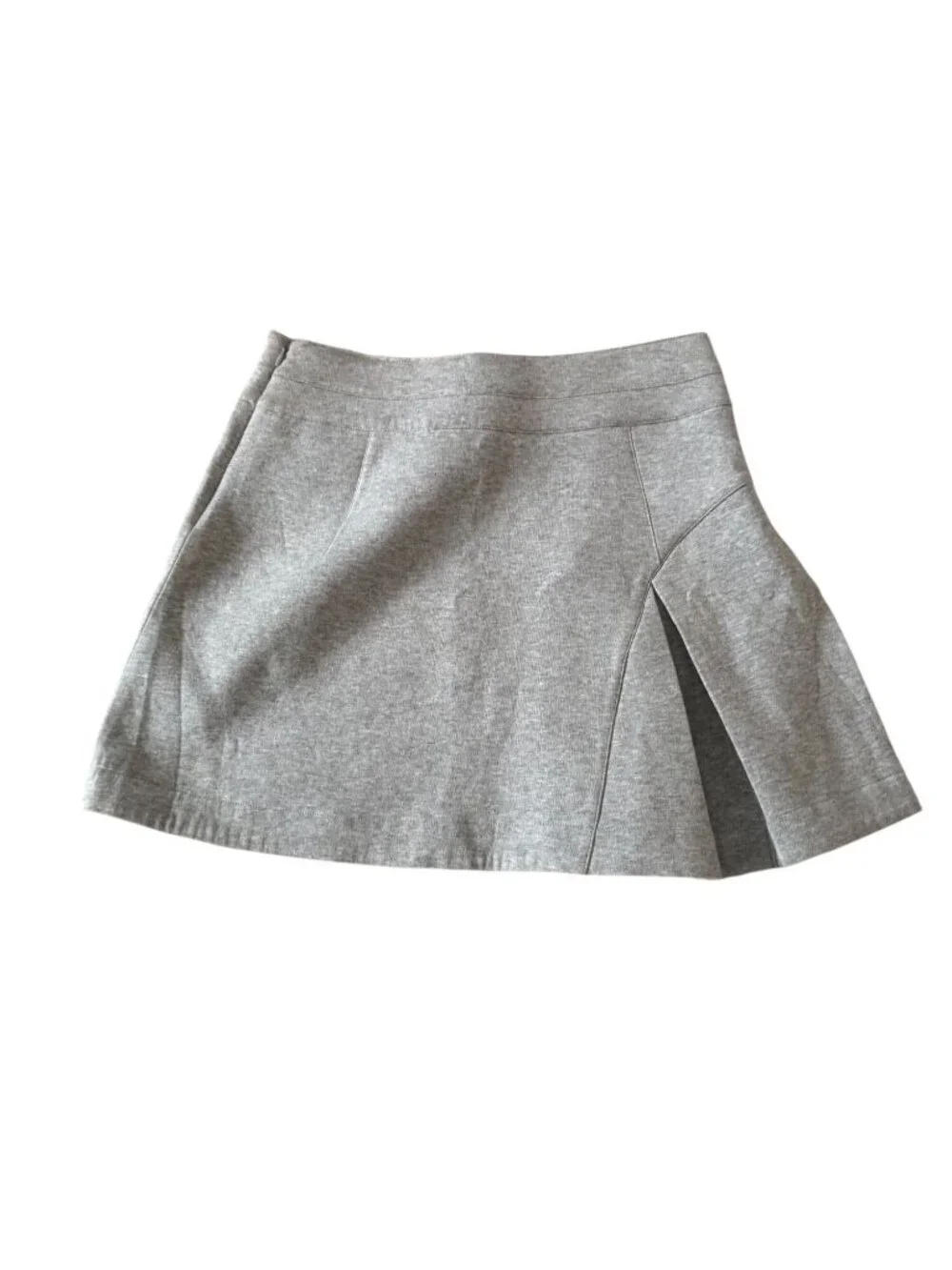 DEREK LAM 10 CROSBY Gray Pleated Jersey Skirt Size 4